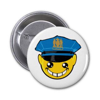 cop smiley face buttons