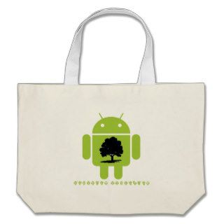 Cambrian Explosion (Bug Droid Oak Tree Silhouette) Tote Bag