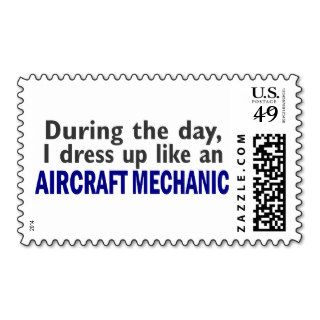 Aircraft Mechanic During The Day Stamp
