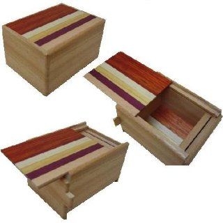 3 Sun 12 Steps Natural Wood Kusu   Japanese Puzzle Box Toys & Games