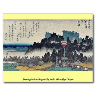Evening bell at Ikegami by Ando, Hiroshige Ukiyoe Post Cards