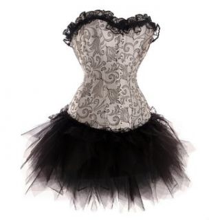 Silver Corset with Black Tutu Clothing
