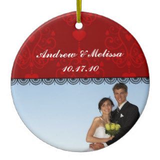 Cute Married; Our First Christmas Christmas Ornaments