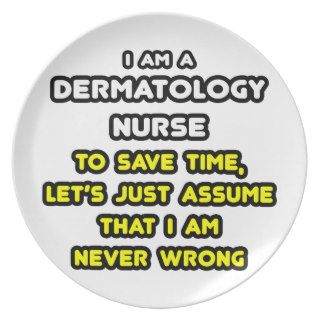 Funny Dermatology Nurse T Shirts and Gifts Plates