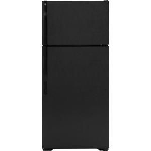 GE 28 in. W 15.7 cu. ft. Top Freezer Refrigerator in Black GTS16DBERBB