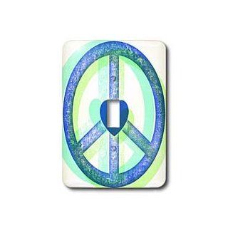 3dRose LLC lsp_51328_1 Heart Peace Sign Abstract, Inspirational Art, Single Toggle Switch   Switch Plates  