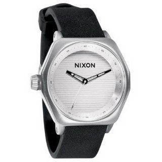 Nixon The Fader Silver Dial Black Rubber Mens Watch A159 130 at  Men's Watch store.