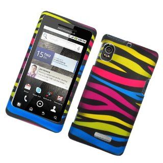 Motorola A955 Droid 2 Rubber Image Case Rai Nbow Zebra 159 Cell Phones & Accessories