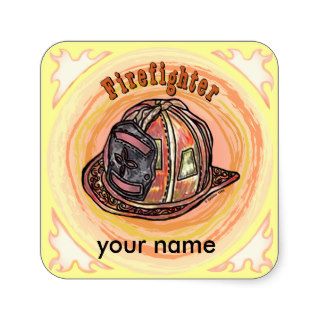 Custom Name Firefighter Helmet Stickers