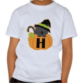 Halloween Letter H Alphabet T shirt