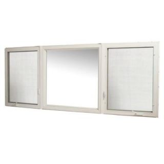 TAFCO WINDOWS Right Hand and Left Hand Hinge Casement Vinyl Combo Windows, 119 in. x 48 in., White, with Insulated Glass VCC11948 RL