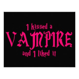 I Kissed A Vampire and I liked it Personalized Invitation