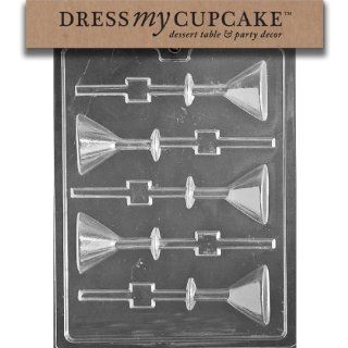 Dress My Cupcake DMCAO143 Chocolate Candy Mold, Martini Glass Lollipop Kitchen & Dining