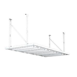 HyLoft 164 96 Inch by 48 Inch Super Pro Ceiling Mount Shelf, White   Ceiling Mounted General Purpose Storage Racks  