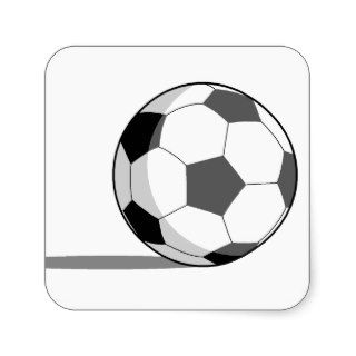 Soccer Ball Square Stickers