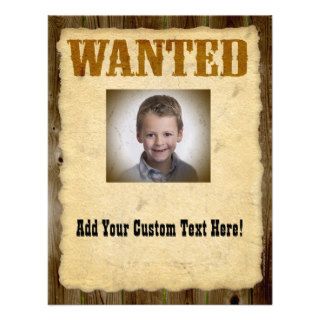 Wanted Poster Old Time Photo Personalized Invitation