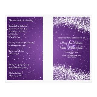 Wedding Program Sparkling Wave Purple Custom Flyer