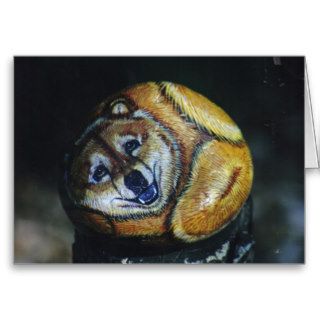 "Schatzi" dog rock card