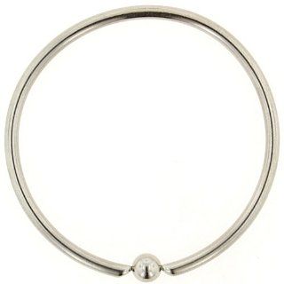 One Stainless Steel Large Diameter Captive Bead Ring 8g 2" (SOLD INDIVIDUALLY. ORDER TWO FOR A PAIR.) Body Piercing Rings Jewelry