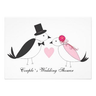 Lovebirds Bridal Couple Wedding Shower Invitation