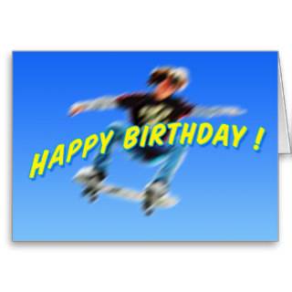 Birthday Skateboarding Card 3