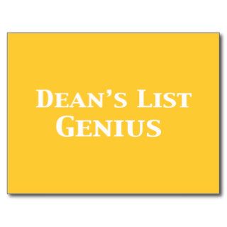 Dean's List Genius Gifts Post Card