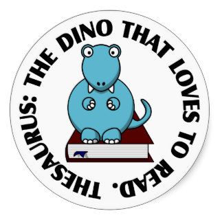 Thesaurus A Dinosaur Who Loves to Read Books Stickers