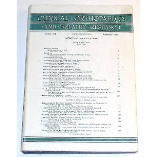 Clinical Orthopaedics and Related Research (#169 September 1982) Marshall R. Urist Books
