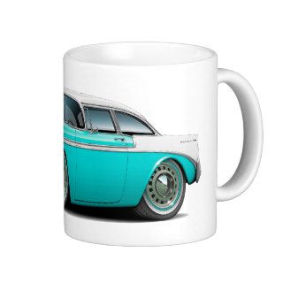 1956 Chevy Belair Turquoise White Car Coffee Mug