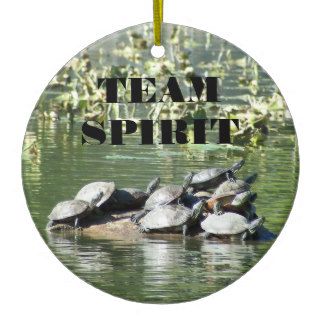 Team Spirit Turtle Ceramic Ornament