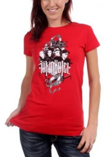 Tokio Hotel   Rock Art Girls S/S T Shirt In Red Clothing