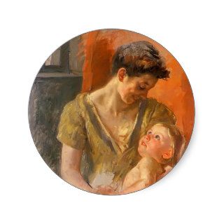Mary Cassatt  Mother & Child Smiling at Each Other Sticker