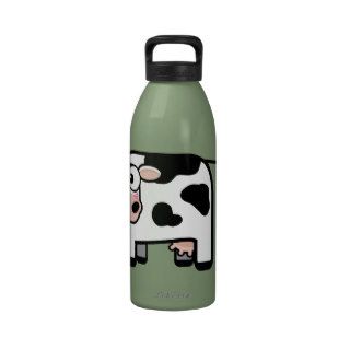 Funny Embarrassed Pooping Cow Water Bottle