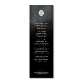'Could a smile be remembered' poetry bookmark Business Cards