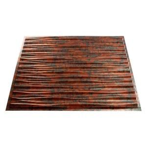 Fasade 4 ft. x 8 ft. Dunes Vertical Copper Fantasy Wall Panel S67 11