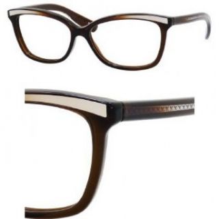Eyeglasses Bottega Veneta 173 0PKW Crystal Brown Olive Clothing