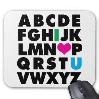 ABC's of Love Mousepad