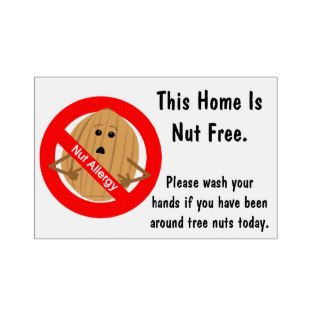 Tree Nut Free Home Sign