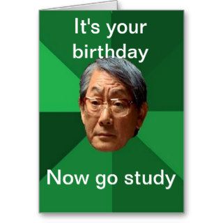 High Expectations Asian Father   customizable Cards