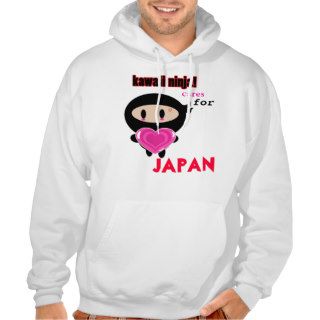 Kawaii Ninja cares for Japan Sweatshirts