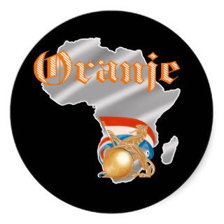 Oranje the Dutch Rampant Lion goes to Africa Stickers
