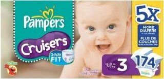 Pampers Cruisers, Size 3 (16 28 Lbs.), 174 Ct.  Other Products  