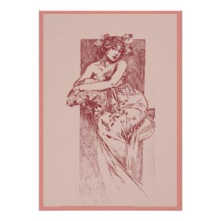 Victorian Goddess in Rose  Invites