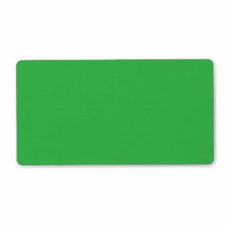 Plain green background blank custom label