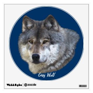 Grey Wolf Head Wildlife Wall Decal