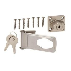 Everbilt 3 1/2 in. Stainless Steel Key Locking Hasp 18565