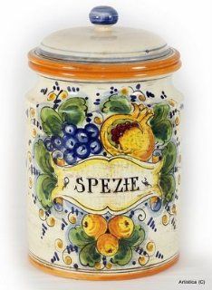 TUSCANIA Tuscania canister 'Spezie' (Spices) [#8940/F TSC] Biscotti Jars Kitchen & Dining