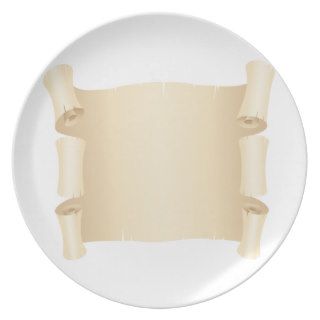 paper scroll party plates