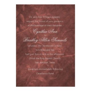 Invitation 5x7  Rust  Acanthus Vine