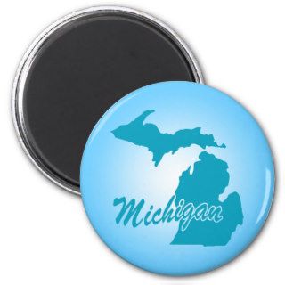State Michigan Refrigerator Magnet